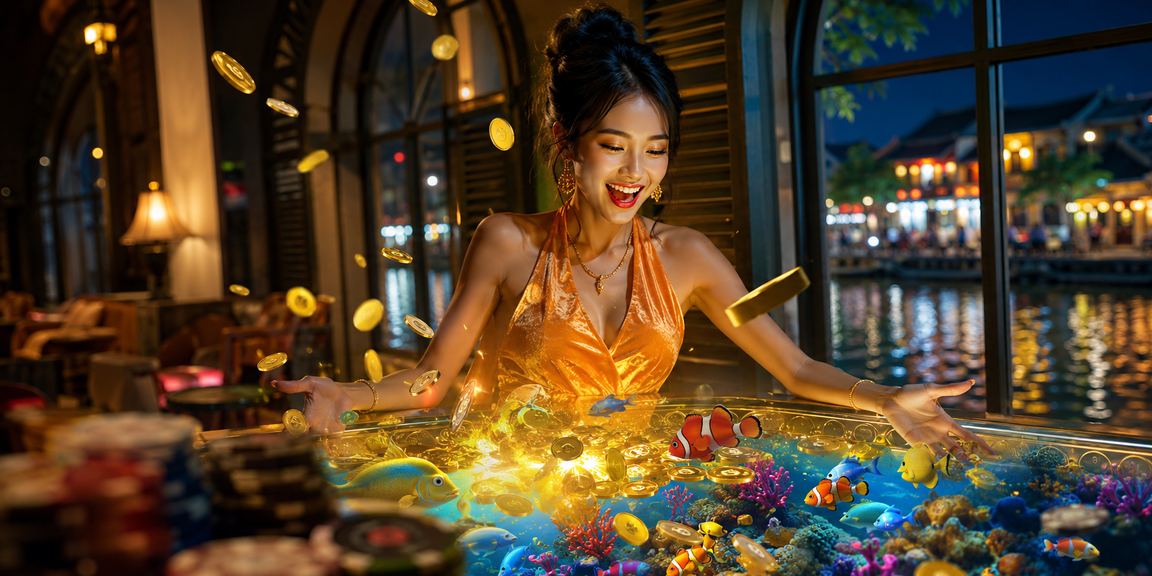 Người chơi trải nghiệm casino trực tuyến tại Hội An trong không gian cà phê hiện đại